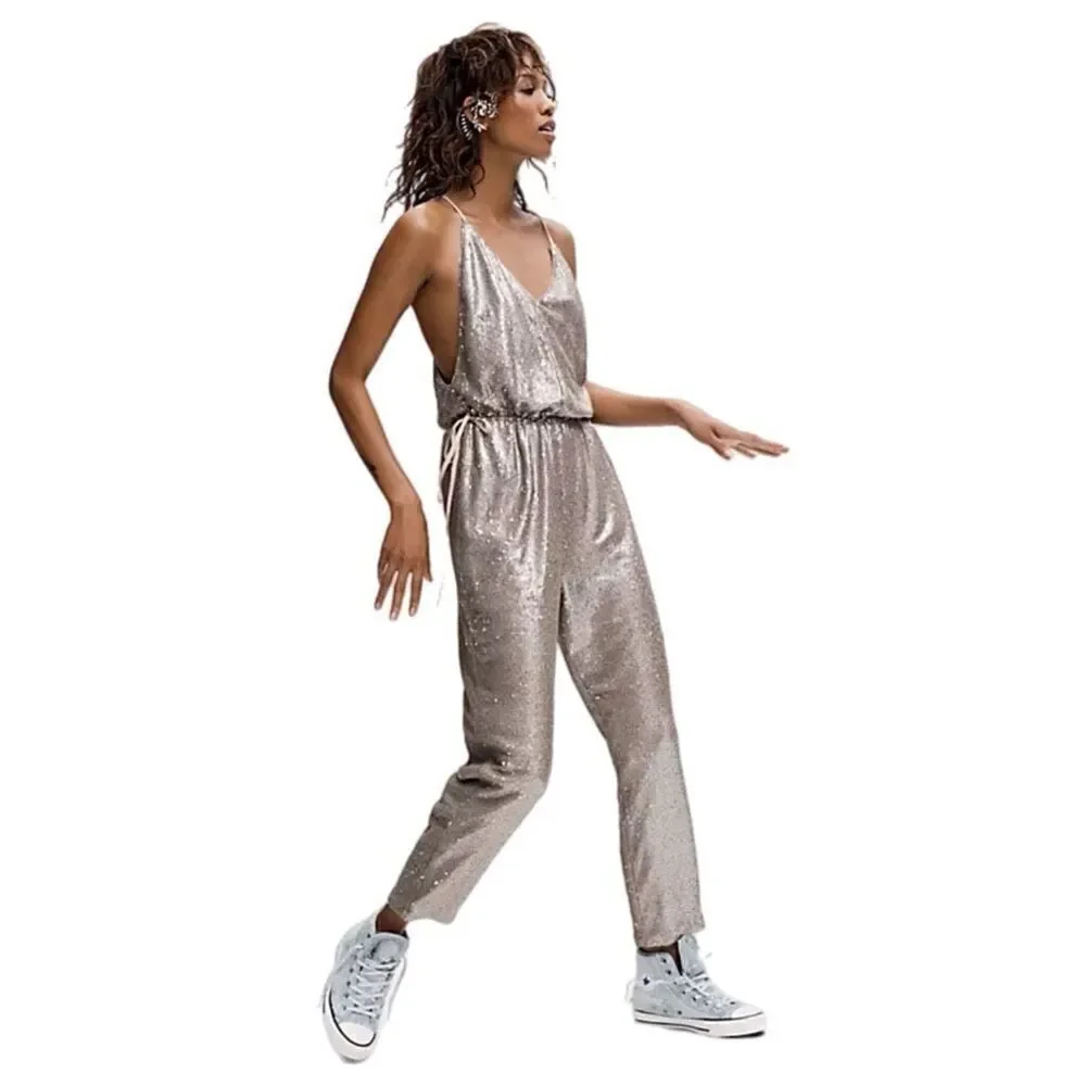 Free People Sequin Jumpsuit